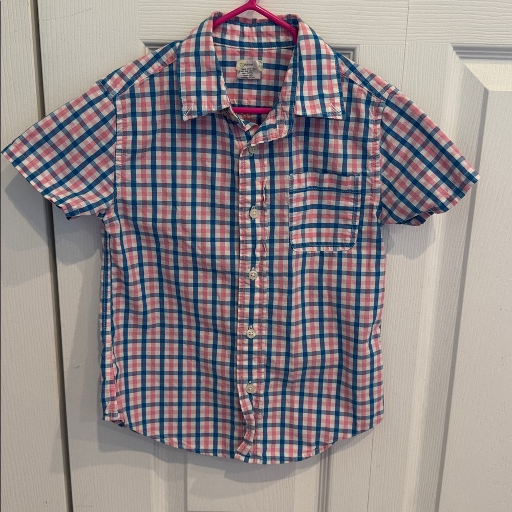 Crewcuts Plaid Button Down Short Sleeve Shirt